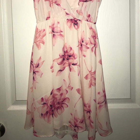 Lush Pink Floral Dress - Picture 2 of 2